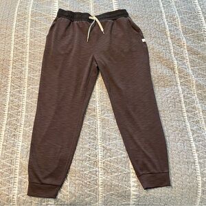 Vuori Women’s Performance Joggers Large Brown Drawstring Athletic Lounge Pants